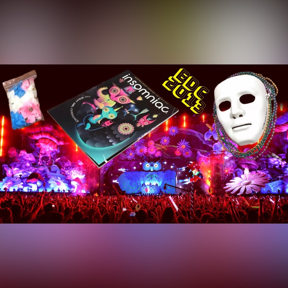 EDC Las Vegas 2013 Rare #SharpieNeon Mask Bundle–Insomniac Mag +Collectibles! 🔥
